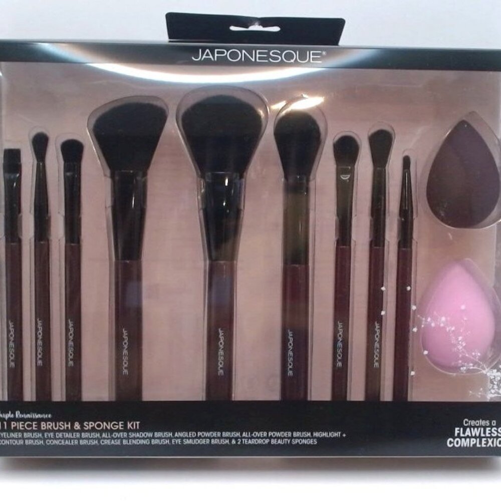 Japonesque - Purple Renaissance, 11 Piece Brush & Sponge‎ Kit